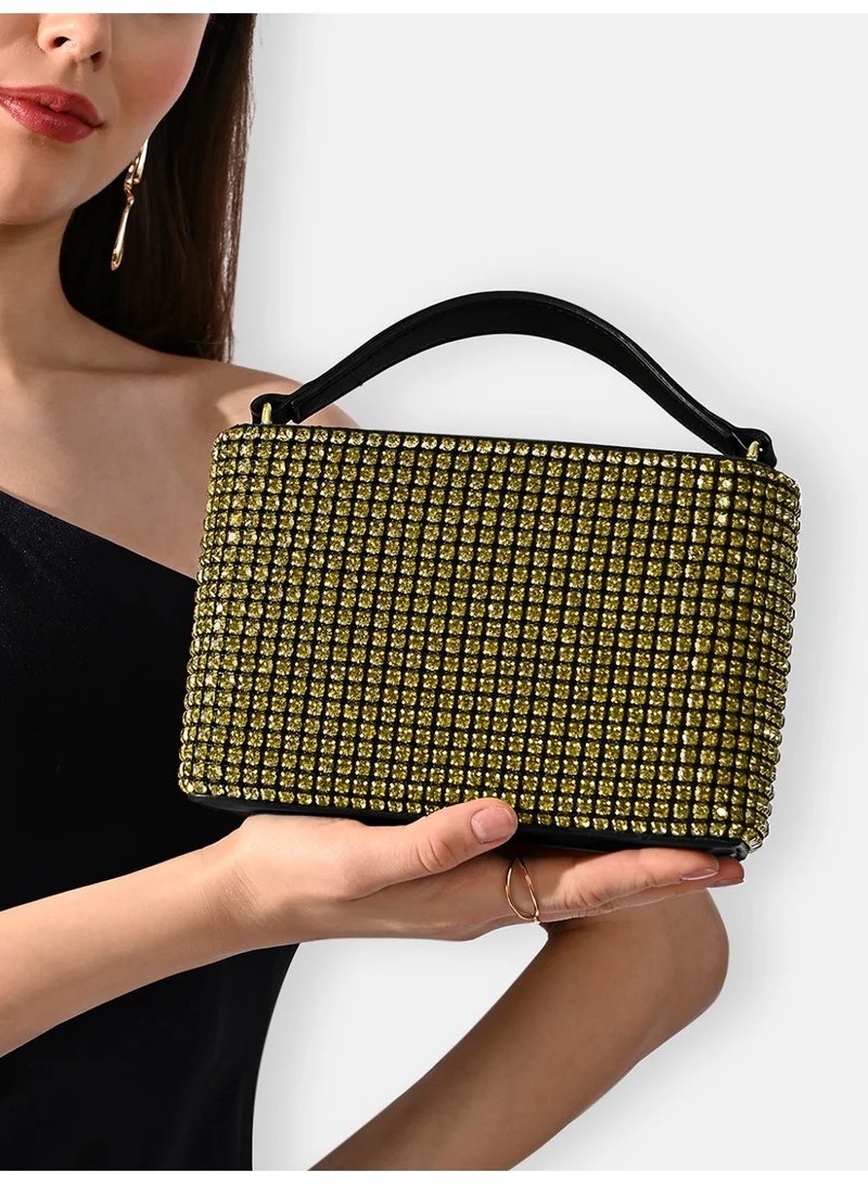 لافي حقيبة دلو فاخرة نسائية ذهبي